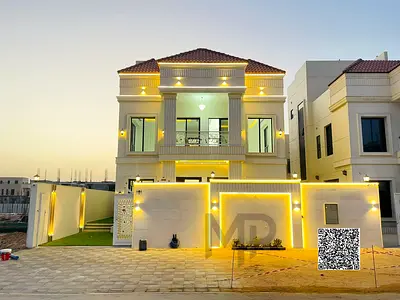 A luxurious miniature palace near Azha Mall, two floors and a roof, 5 master bedrooms, central air conditioning, price includes fees, prime location f