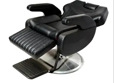 Used Black Hydraulic Barber/Salon Chair with Footrest