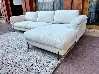 The Lóóm Collection L Shape Sofa Beige Good condition