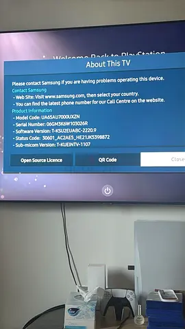 Samsung 43 Smart TV (Model: UA43AU7000UXZN) - Good Working Condition 65 in. Screen black colour