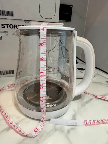 Used electric coffee tea water kettle - 1.7L glass kettle, working condition