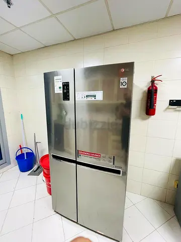 LG Stainless Steel Double Door Refrigerator - Good Condition