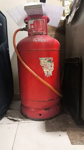 Used Red LPG Gas Cylinder (medium Size) - Good Working Condition