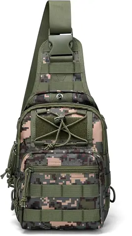 Crossbody Sling Bag Backpack Shoulder Casual Daypack Multipurpose Rucksack for Men Women, Green, 4.7