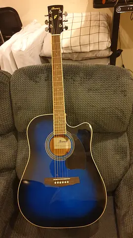 Ibanez Blue Acoustic Electric Guitar