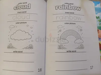 Kids Educational Workbook - Trace, Colour and Learn Series 1-4