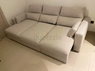 Ikea Esklstuna L Shape sofa Bed Beige Excellent condition