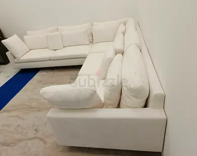 West elm white color corner sofa