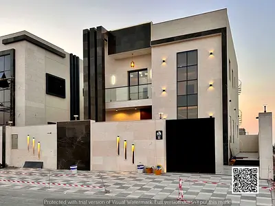 فيلا فخامة بواجهة حجرية | مسبح خاص عصري | موقع مميز | سعر شامل رسوم التسجيل