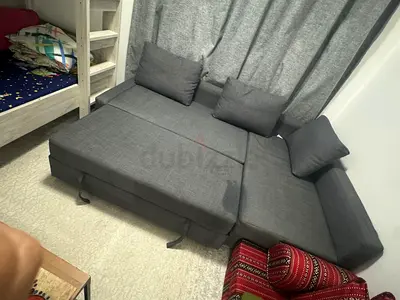 Dark Grey Convertible Sofa Bed - Good Condition