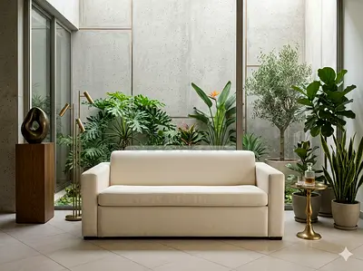 Natuzzi three seater sofa bed with mattress