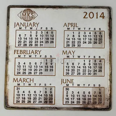 Silver 999.0 1oz Plaque - PAMP 2014 Calendar