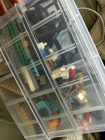 Large mixed LEGO creator 3in 1 / building bricks lot in compartment organizer With base