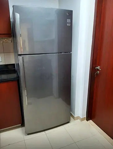 LG Silver Top Freezer Refrigerator - Good Condition