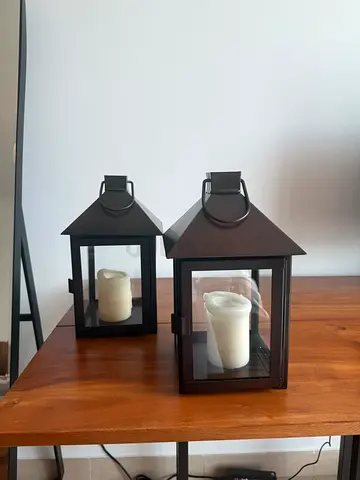 Set of two CrateBarrel lanterns