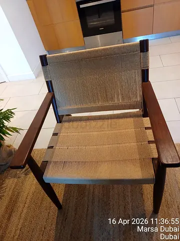 Mid-Century Modern Woven Easy Chair