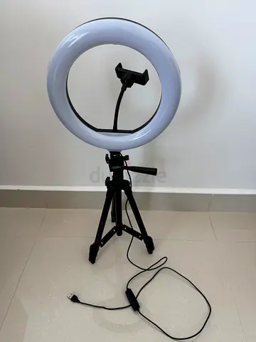 Ring Light with Tripod and Phone Holder — Adjustable LED Studio Light