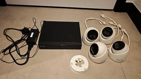 Hikvision Video 4-Channel DVR with 4 Dome Cameras - Complete Security Kit