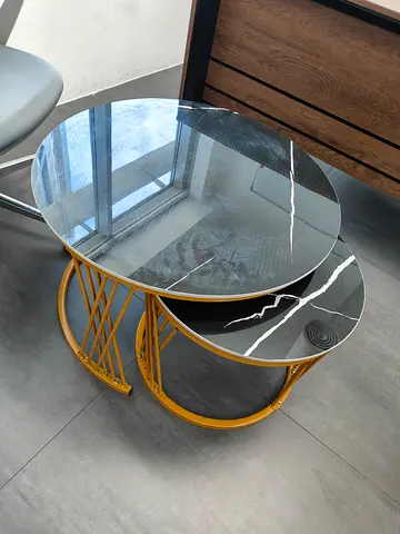 Coffee Tables with Glass Tops and Gold Frame