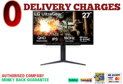 LG 27 inch Ultragear QHD IPS Gaming Monitor - 180Hz - 1 Year Warranty