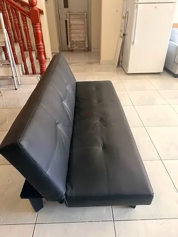 Sleek 3 seater leather Sofa Cum bed, SofaBed, Sofa Bed