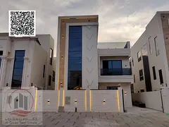 For sale, a villa in Ajman Al Helio, 5 master rooms, a Majles room, a hall, and a maid’s room, fre