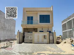For sale, a villa in Ajman Al Helio, 5 master rooms, a Majles room, a hall, and a maid’s room, fre
