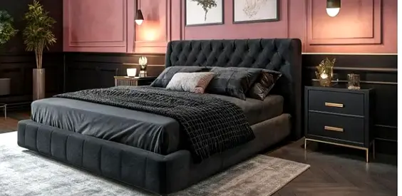 Dark gray 180*200 king size Bed