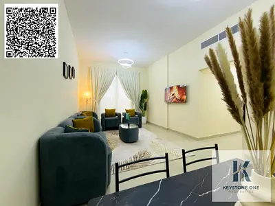 شقة فاخرة مفروشة بالكامل بغرفتي نوم وصالة معيشة
