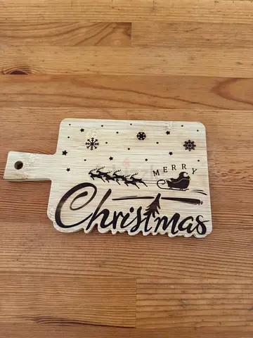 Wooden Merry Christmas Serving/Decor Board