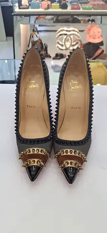 Christian Louboutin Studded Pointed Toe Pumps - Size (please confirm)