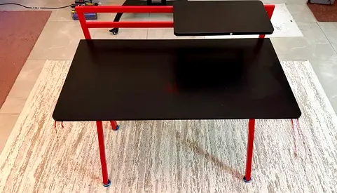 Compact Black  Red Adjustable Laptop/Study Table - Good Condition
