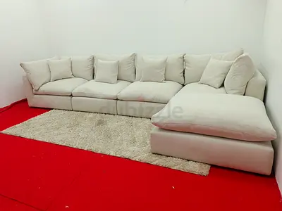Super comfy The One Brand modular sofa with ottoman