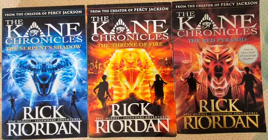 The Kane Chronicles trilogy by Rick Riordan (paperback)