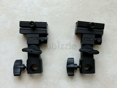 Pair of NiceFoto Flash Bracket Mounts with Cold Shoe (2 pcs)