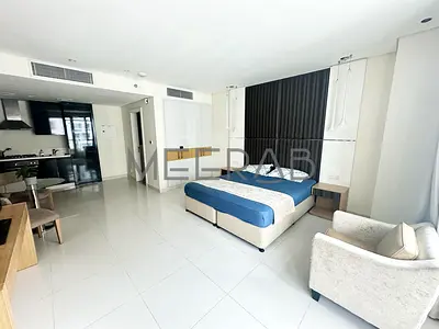 Spacious Fully Furnished Studio | With Balcony | Burj Khalifa View