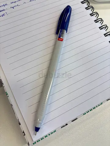 Spiral Lined Notebook with Blue Ballpoint Pen - Light Use
