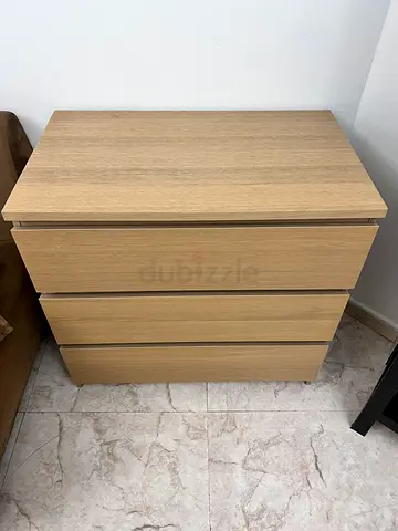 IKEA MALM 3-drawer Chest - White, 80x78 cm (Excellent Condition)