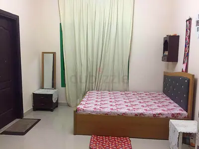 Well Furnished Room available with Attached Washroom and HD TV included in the Room.Rent  2500 AED
