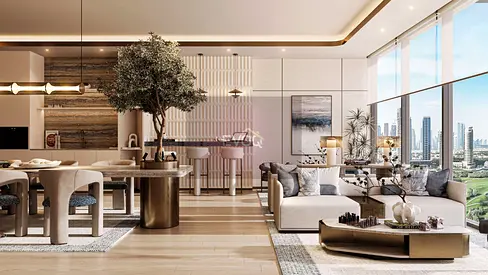 شقة بغرفتي نوم | إنري ريزيدنس دبي الجنوبية | مناظر متعددة | تصميمات داخلية مفروشة
