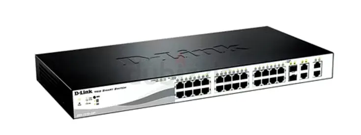 D-Link 28-Port PoE Fast Ethernet Smart Managed Switch Black surveillance ip camera