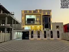 Villa for sale | Ajman | Al Amrah area | 5 bedrooms, majlis and 2 halls | Freehold ownership | Luxur