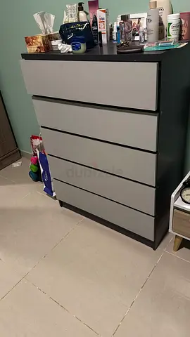 Modern Grey Dresser with Drawers