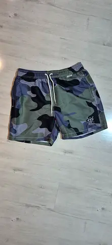 Ocean Pacific Mens Camo Swim Shorts with Drawstring - Size M