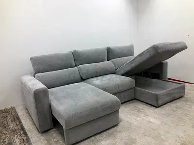 Ikea eskilstuna L shape sofa under storage