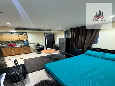 Sharjah, Al Qulayaa, furnished studio apartment with hotel-style furnishings. Price: 2500 AED including all bills.