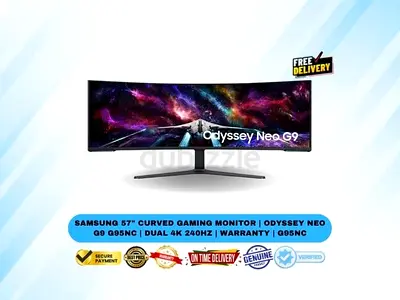Samsung 57 Inch Curved Gaming Monitor | Odyssey Neo G9 G95NC | Dual 4K 240Hz | 57CG952