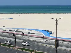 The most beautiful view of Ajman on the Ajman Corniche, on the main road, with modern finishes.