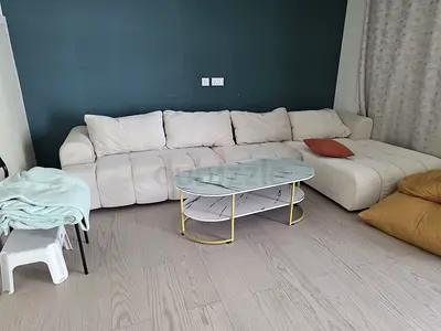 L Shape Sofa And Dining Table