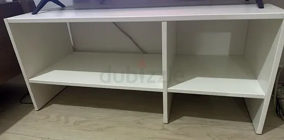Modern White TV Unit - Excellent Condition